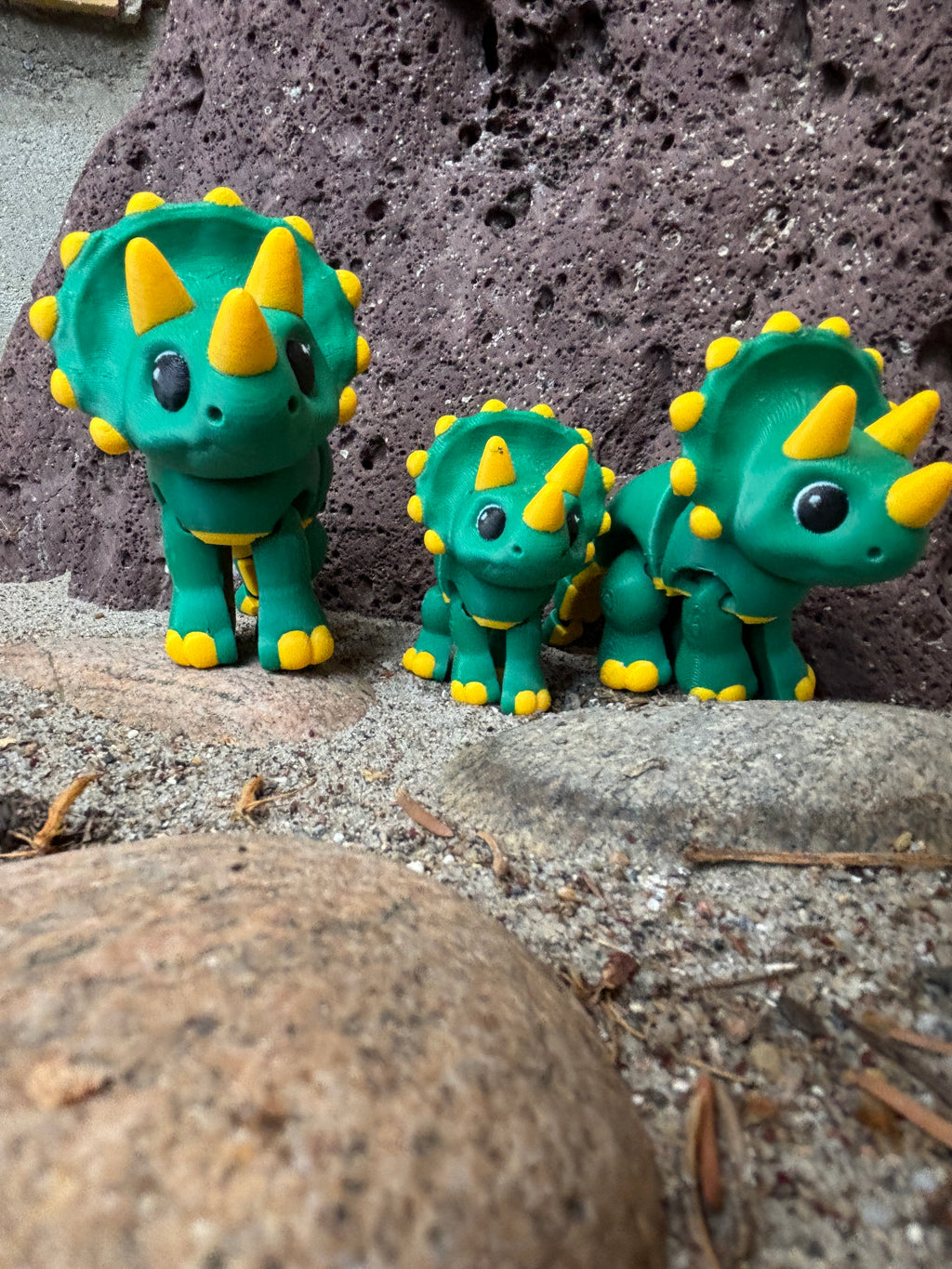 The Tickletop Triceratops Trio from Gigglebone Valley