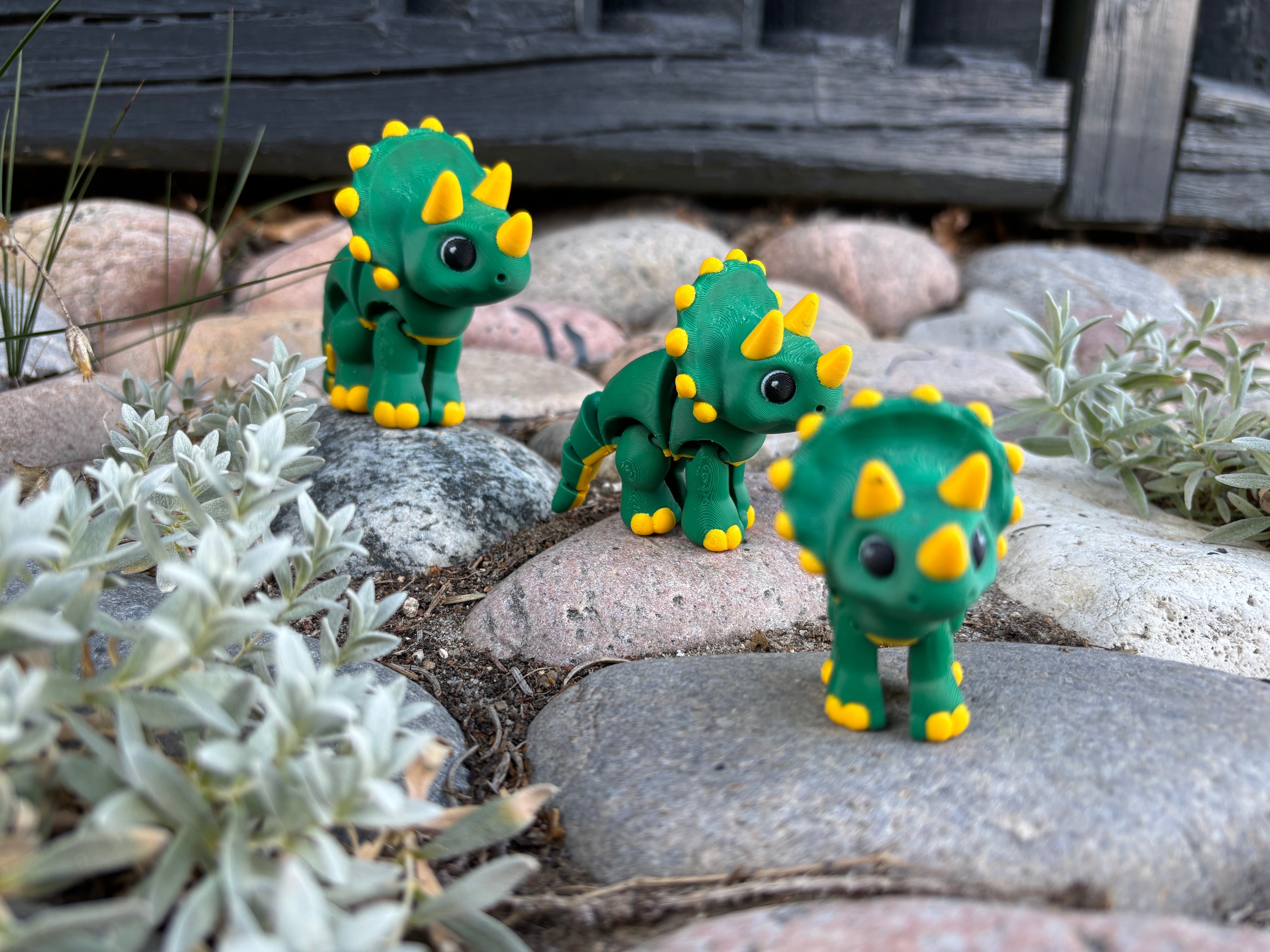 The Tickletop Triceratops Trio from Gigglebone Valley