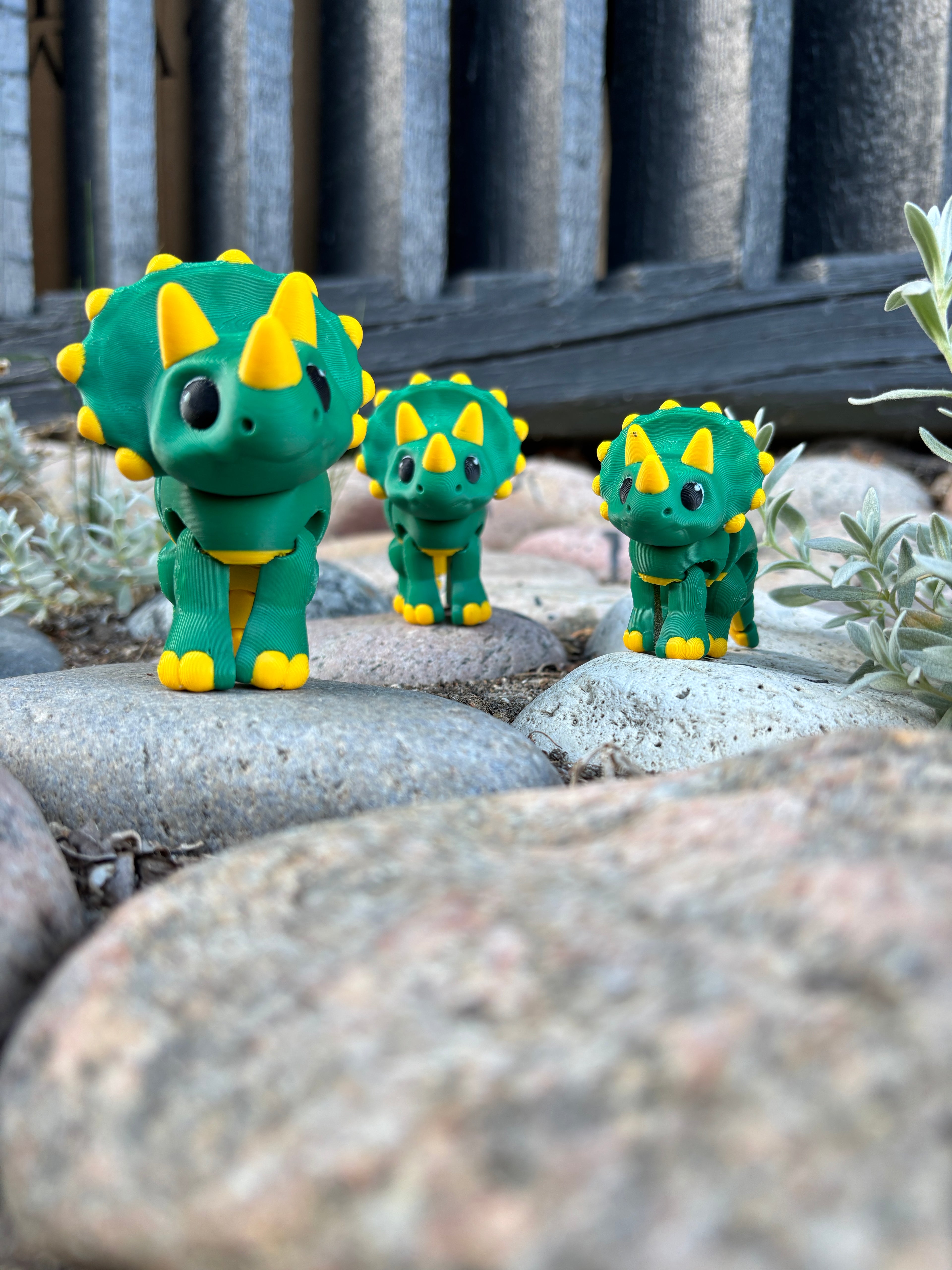 The Tickletop Triceratops Trio from Gigglebone Valley