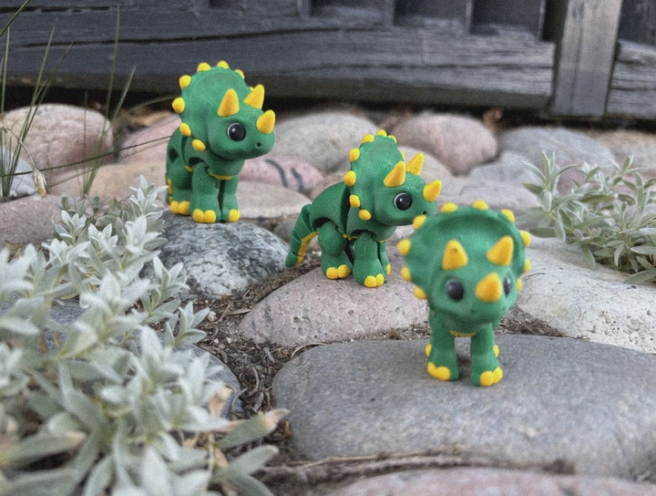 The Tickletop Triceratops Trio from Gigglebone Valley